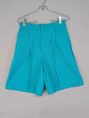 Vintage Cheryl Tiegs Shorts Size 10 High Waisted USA Turquoise -0925F187